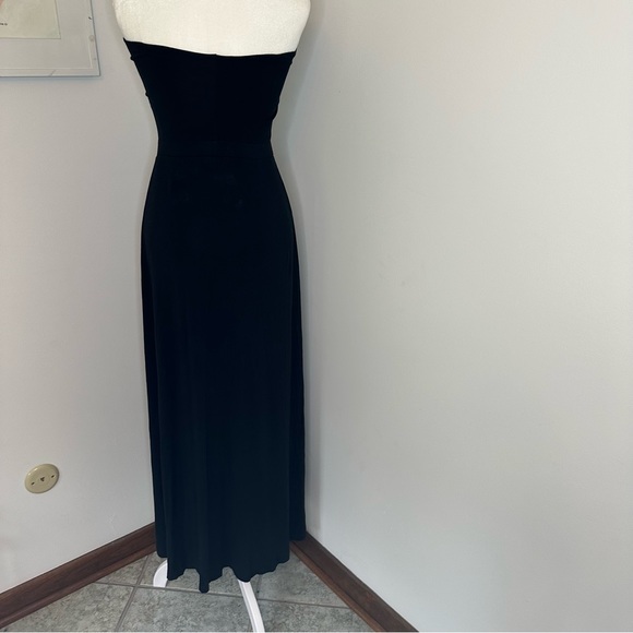 Soma Fold over Multi-Way bandeau Maxi Dress Black maxi skirt size small - Picture 8 of 9